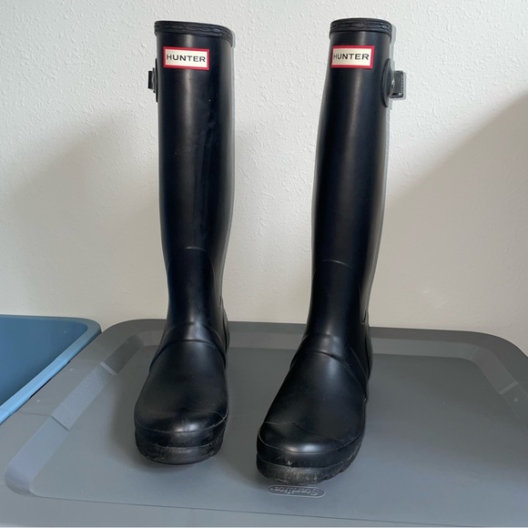bundle hunter womens tall rain matte boot size 7 - Picture 9 of 12